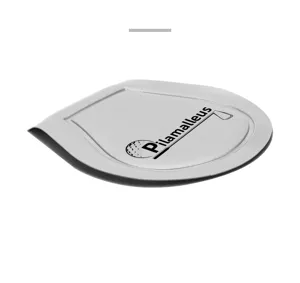 Golf ball cleaner pad with Pilamalleus logo print, portable golf wiping tool for sports.