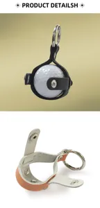 Mini Leder Golfball Halter tragbare Golf Clip Tasche Zubehör Einzelball Träger mit Ring.