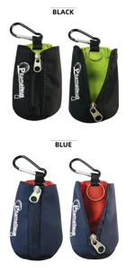 Bolsa para pelotas de golf portátil con mosquetón llavero accesorio resistente