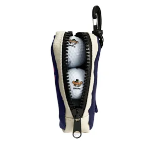 Koreanischer Golfball-Taschenhalter mit süßem Bären-Druck und praktischem Reißverschluss.
