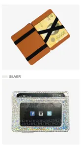 Cross-border Korean style laser sequin PU magic wallet women coin purse mini card holder case.