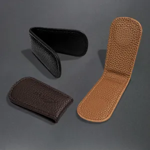 Mini Pinza para Billetes Magnética de Cuero PU Color Sólido Organizador de Efectivo Cartera Delgada de Bolsillo Unisex