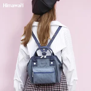 Stilvoller Damen Segeltuch Rucksack mit grossem Fassungsvermoegen fuer Reisen und Alltag.