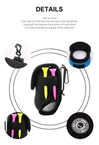 Golfballtasche Taillentasche mit Teehaltern und tragbarem Clip für Outdoor Sportarten.