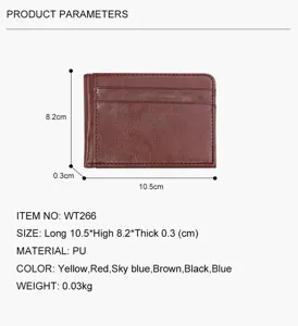 Schlankes PU-Leder Kartenetui, leichtes Mini Münzfach und Taschen-Kartenhalter für Damen.