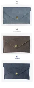 PU Leder Umschlag Kartenhalter minimalistische Visitenkartentasche mit Druckknopf