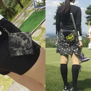 Golfschläger Handtuch Kamuflage doppelseitiges Fleece Golfball Reinigungs Tuch mit Gürtelhaken.