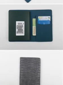 Porta passaporto in pelle PU portafoglio multifunzionale porta carte organizer