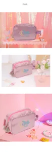 Rosa Reise Kosmetiktasche tragbare Make-up Tasche stilvolle Aufbewahrung mit Quastenreißverschluss.