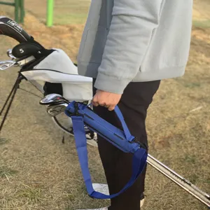 Tragbare Golfschläger Sonntagstasche Umhängetasche Golf Übungstasche mit Schultergurt Blau
