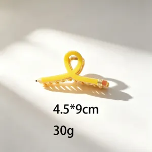 Creative pencil hair claw clip for women, chic metal hair accessory for daily styling.
