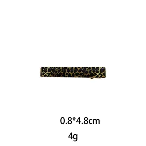Leopard print hair clip geometric barrette side hairpin for women daily hair accessories