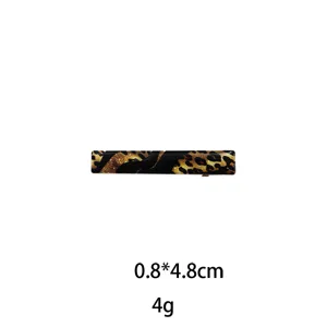 Leopard print hair clip geometric minimalist side barrette fashion hair accessories women