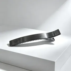 Discover elegant Korean minimalist metal duckbill hair clip for secure stylish back head styling.