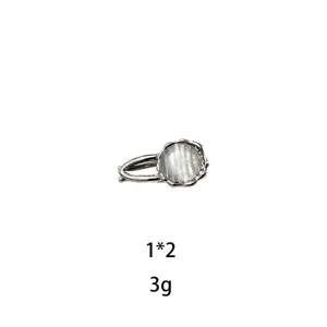 Mini fermaglio per capelli in pietra occhio di gatto per frangia, piccolo accessorio metallico.