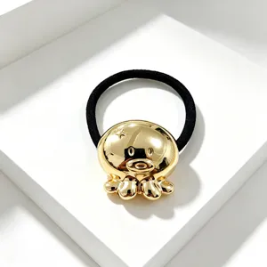 Gouden octopus haarband voor dames, stijlvolle niche design paardenstaart houder, haaraccessoire.