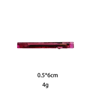 Pink transparent resin side hair clip, small and cute hair accessory for daily bangs styling.