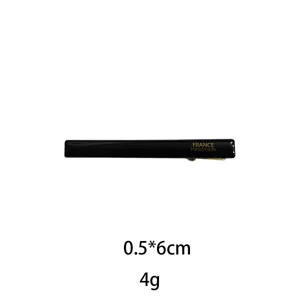 Black minimalist hair clip for women, sleek rectangle hairpin for daily styling and bangs.