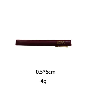 Burgundy metal hair clip minimalist side barrette handmade style hair styling accessory 6cm