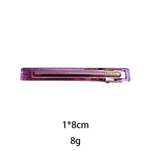 Purple transparent acrylic hair clip sweet side barrette stylish fashion hair accessory 1x8cm