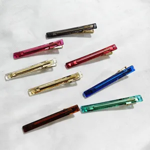 Colorful transparent resin hair clips set, cute side hairpins for women and girls daily styling.