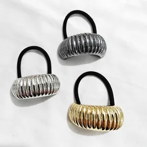Set di fermagli per capelli a mezzaluna metallica minimalista, elegante corda geometrica donna.