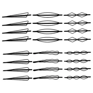 Stylish geometric hair clip set with various trendy shapes for women and girls daily styling.