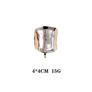 Pince à cheveux en métal géométrique européenne épingle queue de cheval accessoire 4x4cm