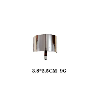 Pince à cheveux queue de cheval en métal argenté U accessoire élégant simple 3.8x2.5cm