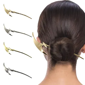 Vintage Alloy Axe Hair Stick For Women Halloween Gothic Punk Hairpin Retro Axe Styling Headwear Party Hair Jewelry Accessories