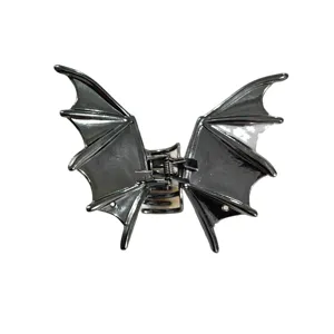 Gothic metal bat wing hair claw clip, large dark style hair accessories for women.