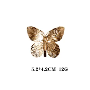Pince à Cheveux Papillon Doré Fourche à Cheveux en U Accessoire Élégant pour Femme et Fille
