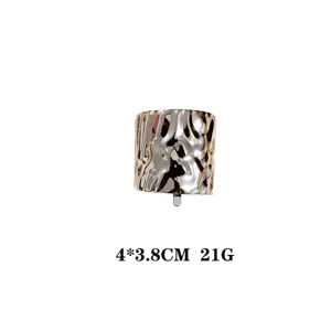Pince a cheveux en metal texture argente boucle de queue de cheval accessoire coiffure