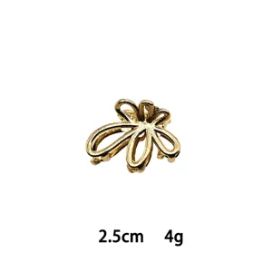 Mini gold metal hair claw clip small hair accessory for women daily styling 2.5cm