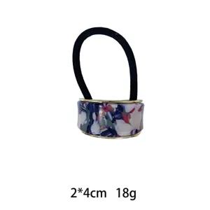 Modieus acetaat haarrekkertje ovaal elastisch paardenstaart haartoebehoor voor dames 2x4cm