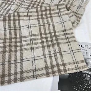 Classic plaid cashmere feel scarf winter warm fashion tassel fringe cozy neck wrap shawl detail