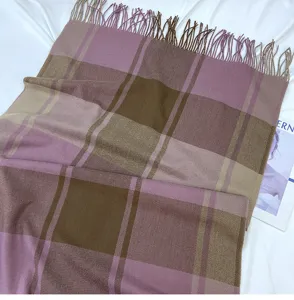 Women's autumn winter large plaid tassel imitation cashmere scarf fashion warm shawl