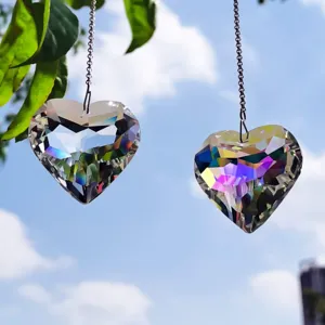 Acchiappasole in Cristallo a Forma di Cuore Sospensione per Finestra Ornamento Sospeso in Cristallo K9 Creatore di Arcobaleno