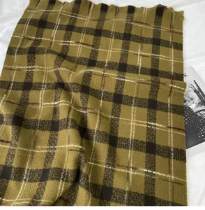 Cozy retro plaid winter scarf warm thick long shawl for women and couples daily wear.