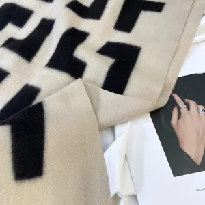 Fashion autumn winter women imitation cashmere warm scarf retro geometric print shawl