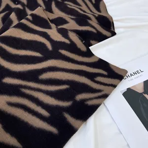 Women Fall Winter Scarf Zebra Striped Cashmere Feel Shawl Warm Wrap Fashion Tassel Neck