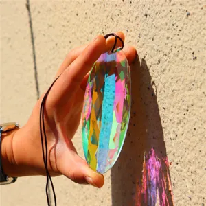12cm Grosser Kristall Sonnenfaenger Prisma Anhaenger Regenbogenmacher Fenster Deko