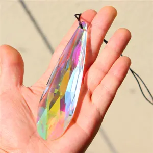 Großer 12cm Kristall Sonnenfänger Prisma Anhänger, Regenbogen Hängende Dekoration Zuhause