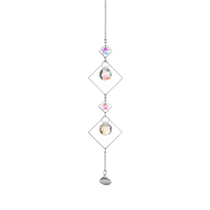 Cristallo acchiappasole finestra sospeso prisma sfera acchiappasole giardino decoro scintillante