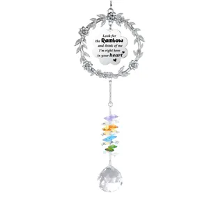 Kristall Sonnenfänger Kranz Ornament K9 Kristall Prisma Hängende Dekoration Dankeschön Geschenk