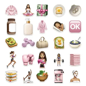 Fitness meisje sticker details, waterdichte DIY decoratie voor telefoonhoes en agenda.