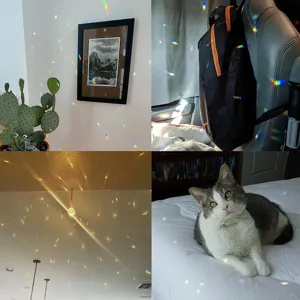 45mm Kristall Sonnenfänger Prisma Hängender Regenbogenmacher Fenster Anhänger Geschenk