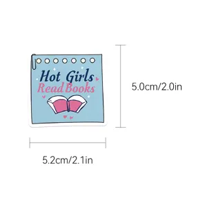Bookish sticker aesthetic cute reading vinyl waterproof decal for laptop journal stationery