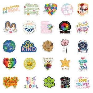 50pz Adesivi decorativi ispiratori Be Kind per laptop diario custodia per telefono