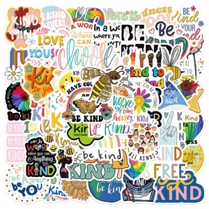 50 pz adesivi be kind salute mentale positiva per laptop diario decorazione adesivo